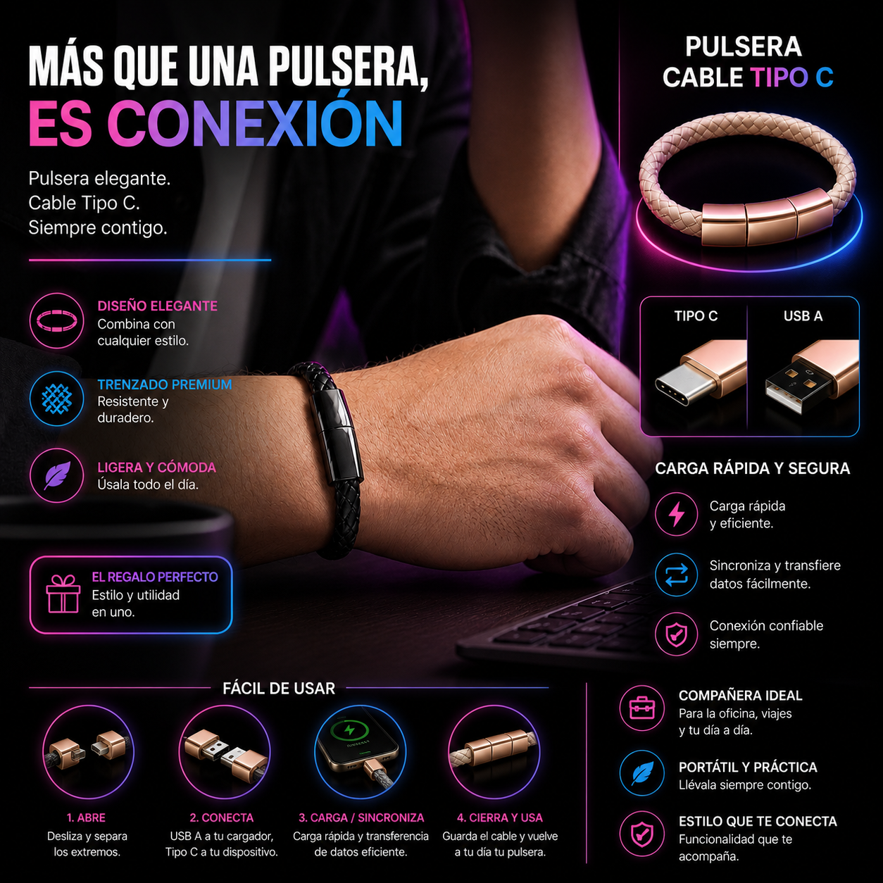 Brazalete GlamCharge tipo C