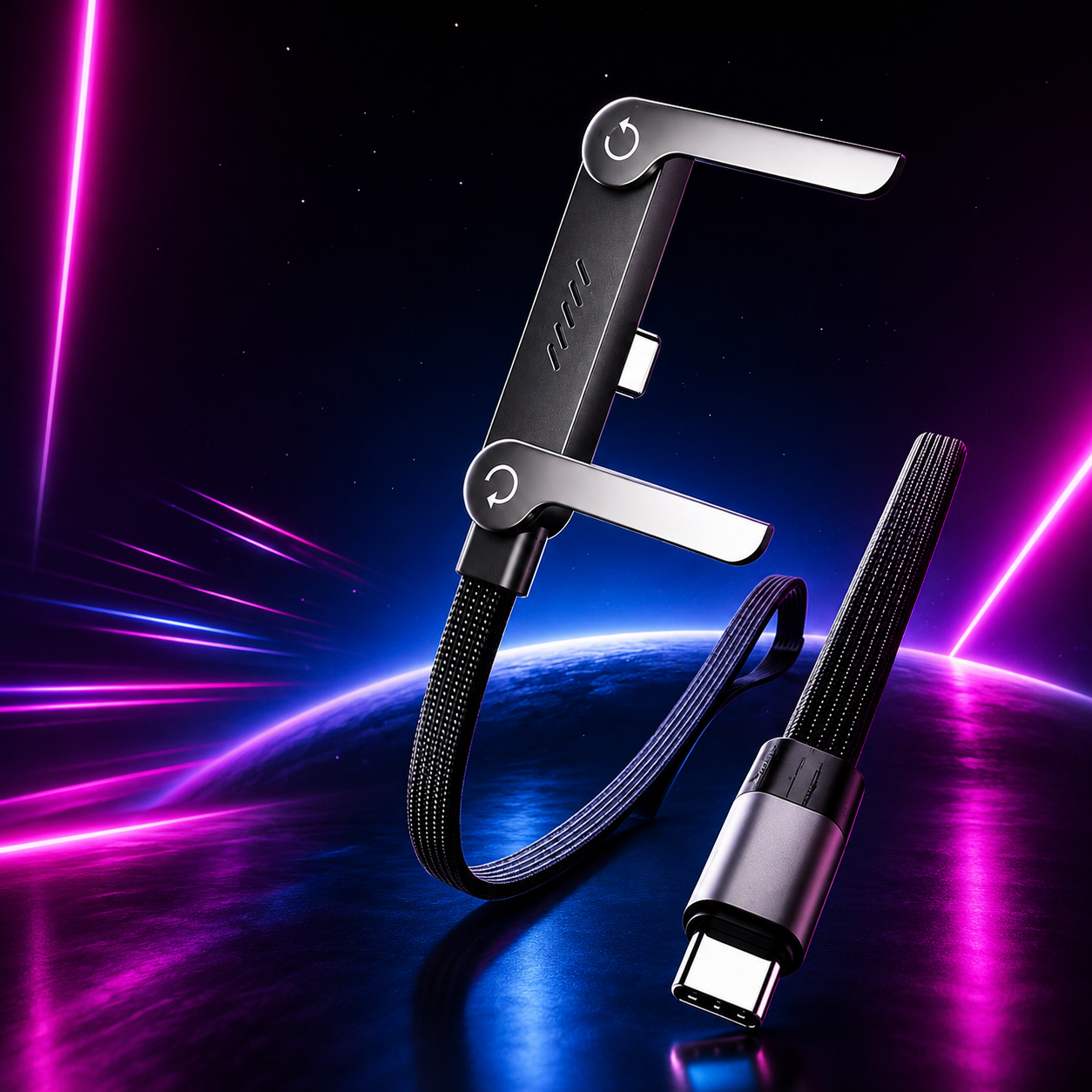 Soporte + cable tipo C-C premium