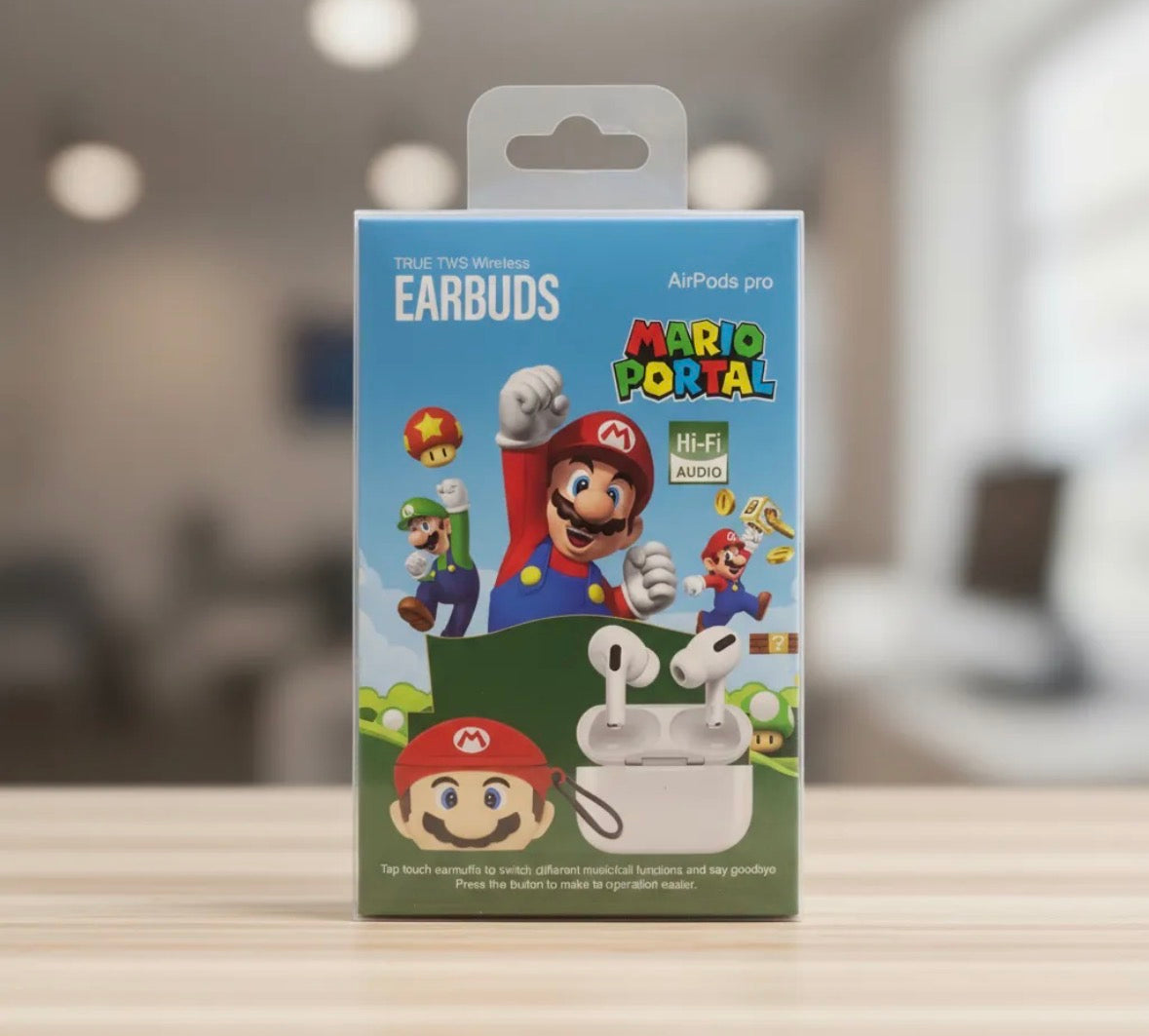 Audífonos Tipo Earbuds + Funda Personajes