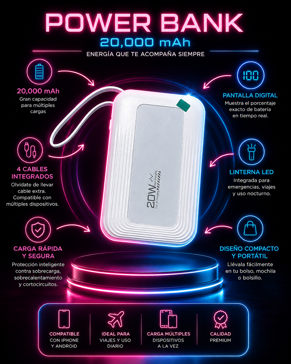 Power bank-NeoVolt 20,000 mAh