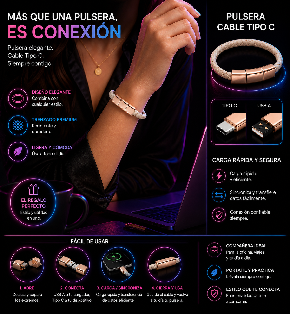 Brazalete GlamCharge tipo C