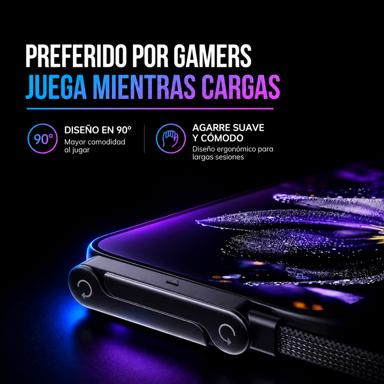 Soporte + cable tipo C-C premium
