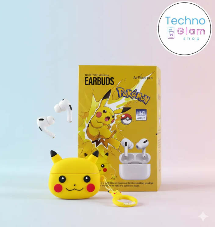 Audífonos Tipo Earbuds + Funda Personajes