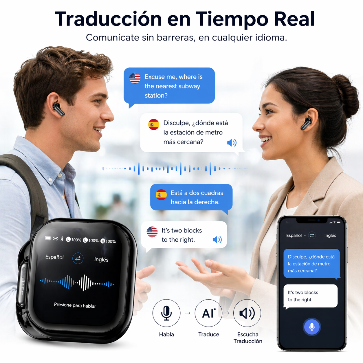 Audífonos HTC traductores inalámbricos