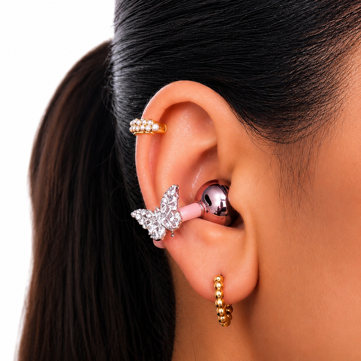 Audífonos Glam Butterfly clip on