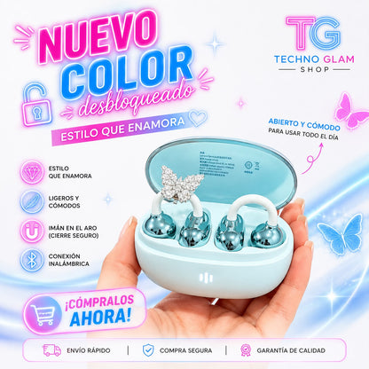 Audífonos Glam Celeste clip on